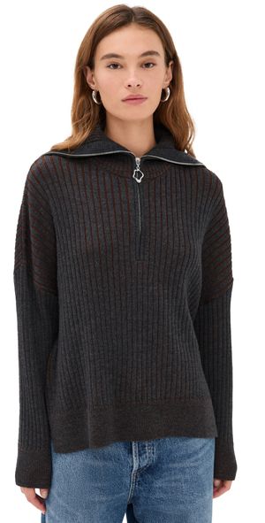 Rodebjer Harper Pullover Dark Grey Melange XS