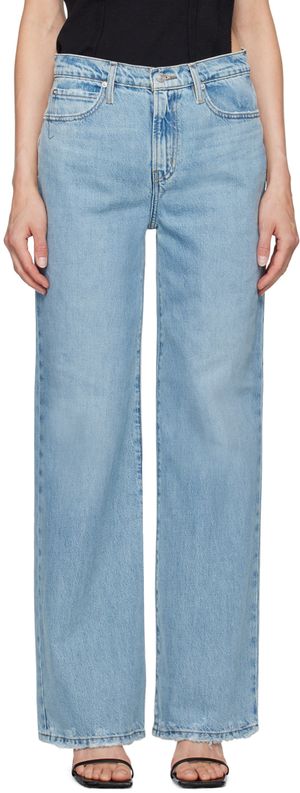 FRAME Blue 'Le Jane Wide Leg' Jeans
