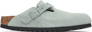 Birkenstock Gray Narrow Boston Soft Footbed Slip-on Loafers