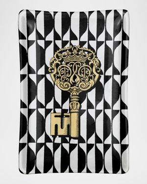 Rectangular Ashtray Chiavi Gold & Losanghe