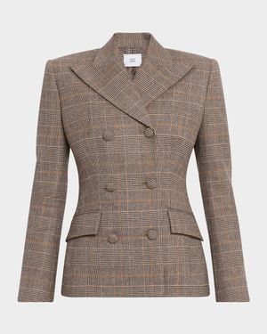 Malone Glen Plaid Double Breasted Jacket