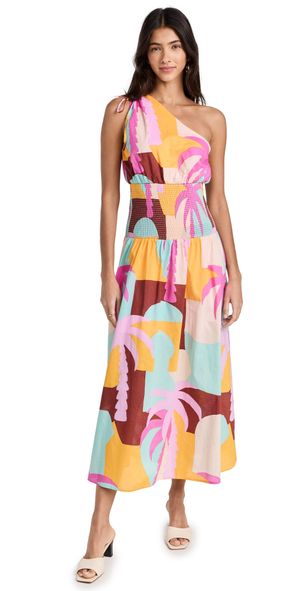 MINKPINK Palmera Dress Pastel Tropical XL