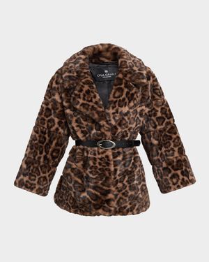 Fur Free Faux Mink Leopard-Print Jacket