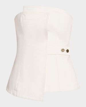 Micah Denim Strapless Top