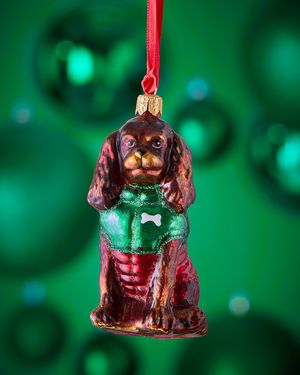 Cavalier King Ruby in Puffer Coat Christmas Ornament