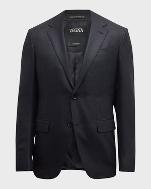 Men's Microstructure 15milmil15 Wool Blazer