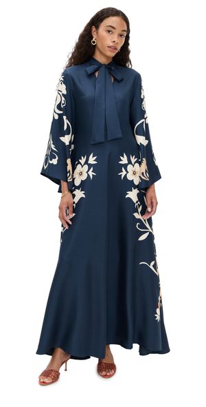 La DoubleJ Magnifico Silk Dress Selva Placee XS