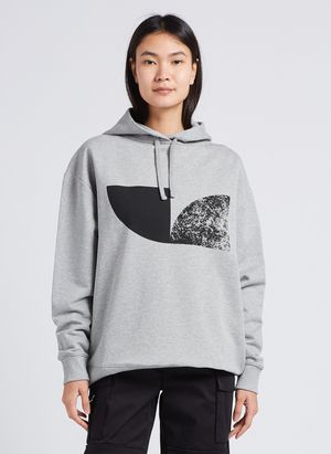 Iro - Sweat à capuche sérigraphié en coton bio - Taille L - Gris