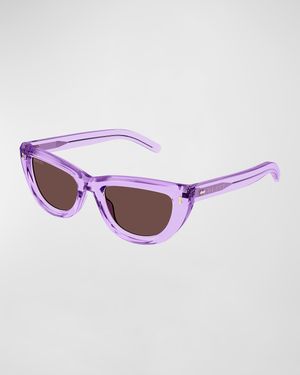 Logo Acetate Cat-Eye Sunglasses