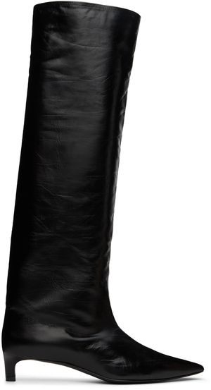 Jil Sander Black High Tall Boots