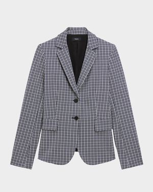 Carissa Plaid Slim-Fit Blazer