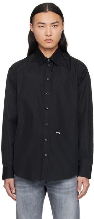 Dsquared2 Chemise noire à logo imprimé