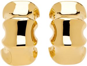 KHAITE Gold 'The Medium Julius Loop' Earrings
