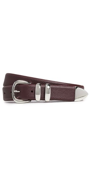 Anderson's Narrow Soft Grained Calf Leather Belt Oxblood 80