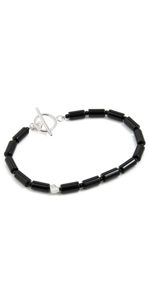 AGMES Vallen Bracelet Sterling Silver/Onyx One Size