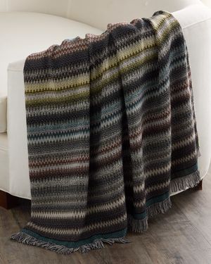 Blurred Wool Throw, 57" x 75"