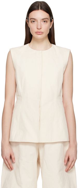 Lauren Manoogian Off-White Structure Vest