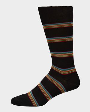 Men's Multiblock Ribbed Crew Socks