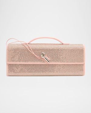 Andiamo Crystal Leather Clutch Bag