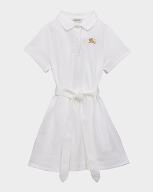 Girl's Astrid Belted EKD Polo Dress, Size 3-14