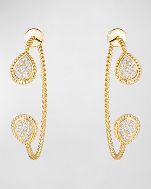 Serpent Boheme 18K Yellow Gold Diamond Hoop Earrings