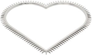 We11done Silver Spike Heart Arm Cuff