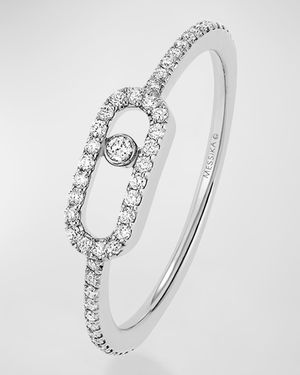 MOVE UNO 18K WHITE GOLD DIAMOND PAVÉ RING
