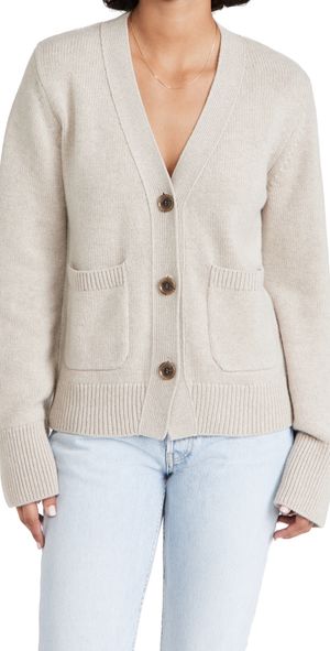 LISA YANG Danni Cashmere Cardigan Sand 1
