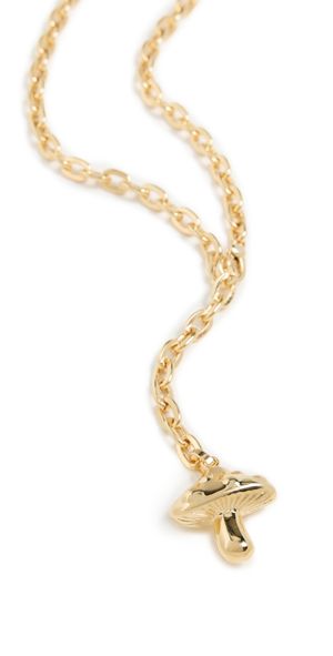 Martha Calvo Mushroom Necklace Gold One Size