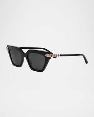 Serpenti Acetate & Nylon Cat-Eye Sunglasses