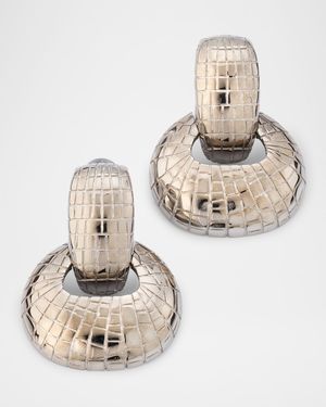 Mosaic Textured Pendant Earrings