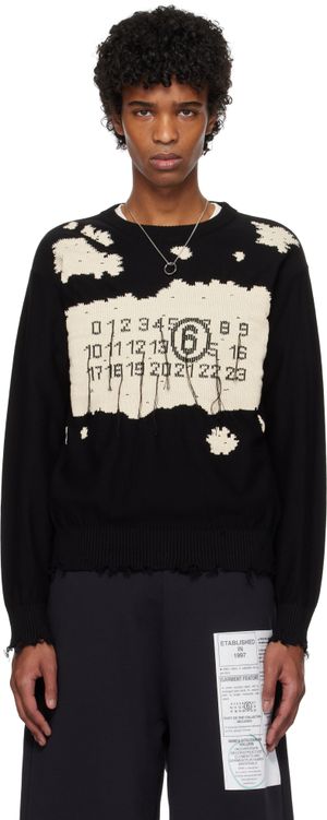 MM6 Maison Margiela Black Knit Sweater
