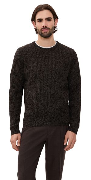 rag & bone Jensen Cashmere Rib Crew Brwmt XL
