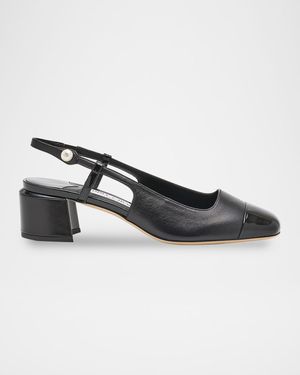Elisa Leather Slingback Pumps