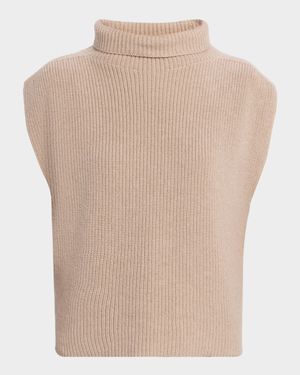 Cashmere Funnel-Neck Vest