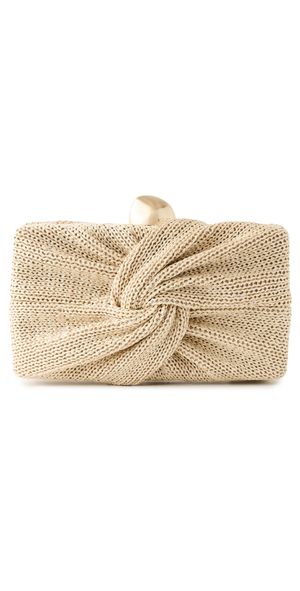Cult Gaia Lisse Clutch Natural One Size