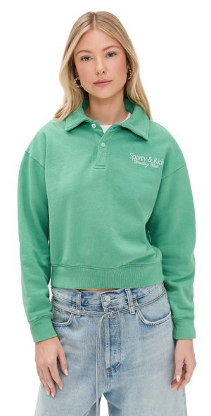 Sporty & Rich SR Country Club Polo Verde/White S