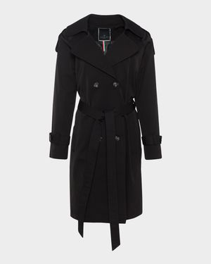 Lightweight Belted Double-Breasted Trench Coat