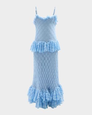 Girl's Adriana Daisy Embroidered Dress, Size 7-14