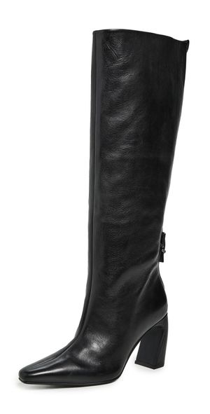Free People Date Night Tall Boots Black Leather 8.5