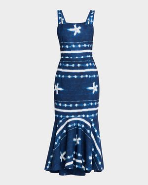 Natasha Shibori Midi Dress