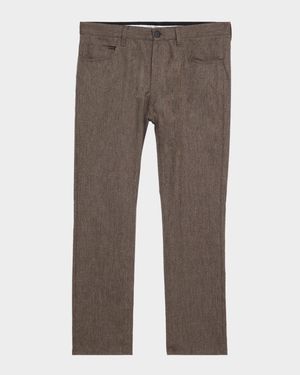 Men's Wool and Cotton Melange Five-Pocket Pants