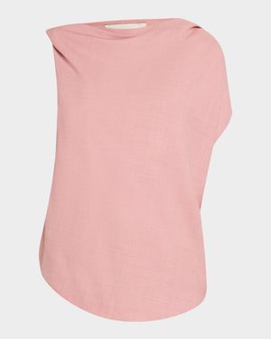 Lyra Draped Wool Blouse