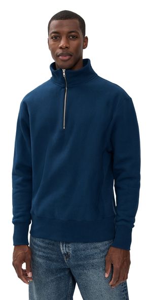 Power Goods Super Weight Quarter Zip Navy Blue M