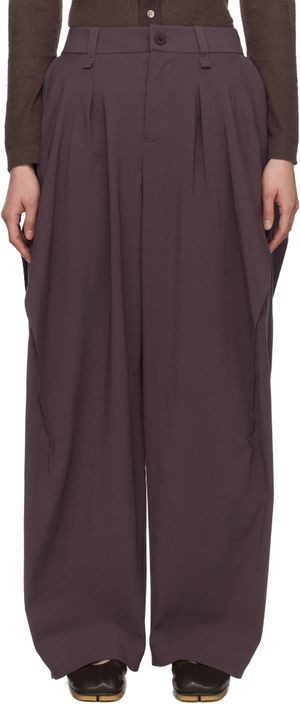ISSEY MIYAKE Brown Personality Trousers