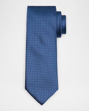 Men's Textured Dot Silk Tie
