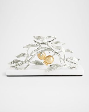 Pomegranate Silver & Gold Vertical Napkin Holder
