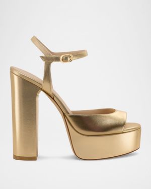 Dayna Boost Metallic Leather Platform Sandals