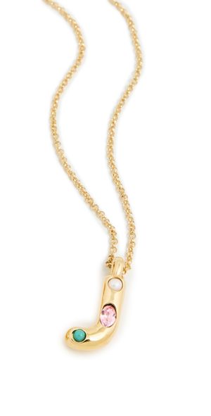 MAYAMAR Embellished Initial Necklace A One Size