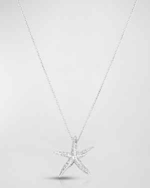 Starfish Tiny Treasure Necklace in White Gold